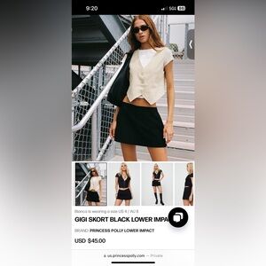 Princess Polly Black Mini Skirt (Size 4)